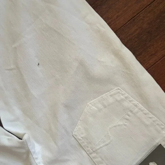 NWT 7 for all Mankind Women's White Classic Straight Leg Jeans in Size 30 New! - Picture 7 of 8